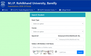 x exam form mjpru 2019 MJPRU 1st Last BA Date 2nd Form BSc BCom Exam Online